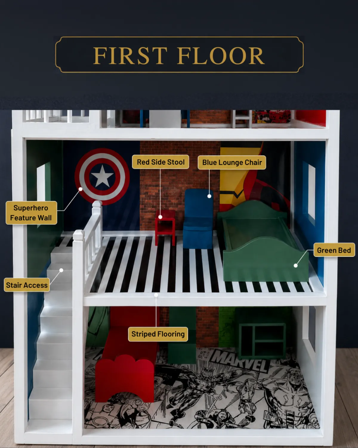 Marvel Superhero Wooden Playhouse — image 5