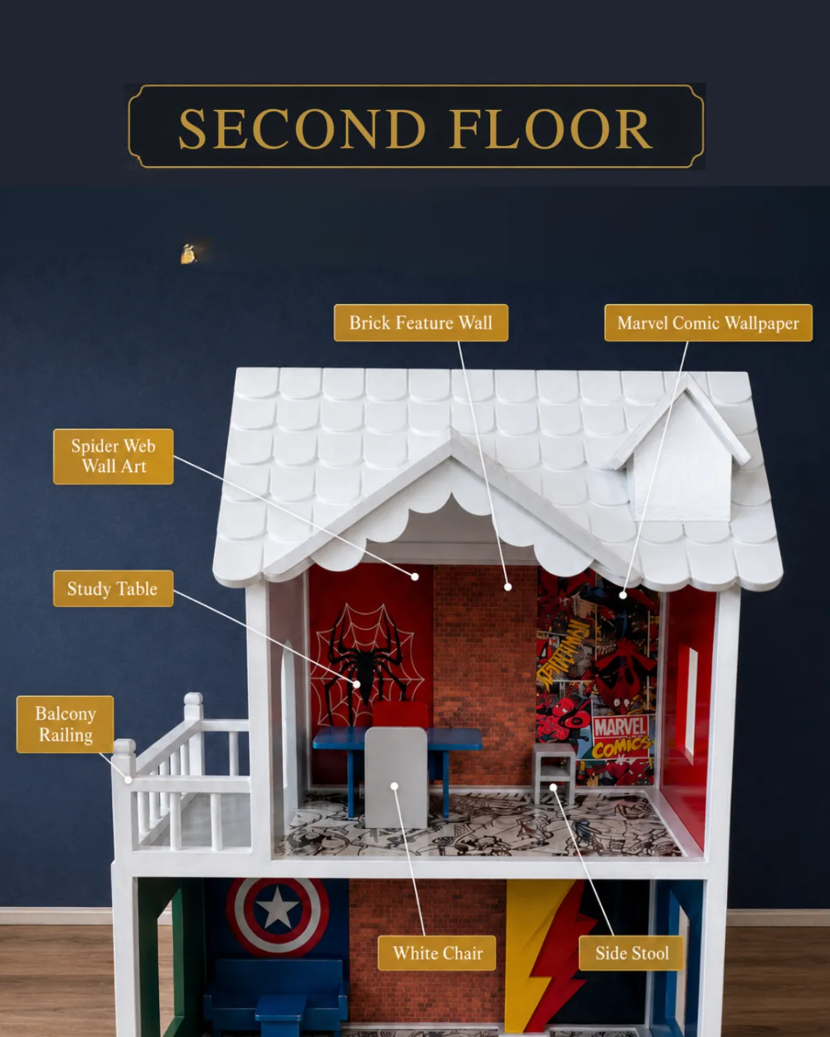 Marvel Superhero Wooden Playhouse — image 6