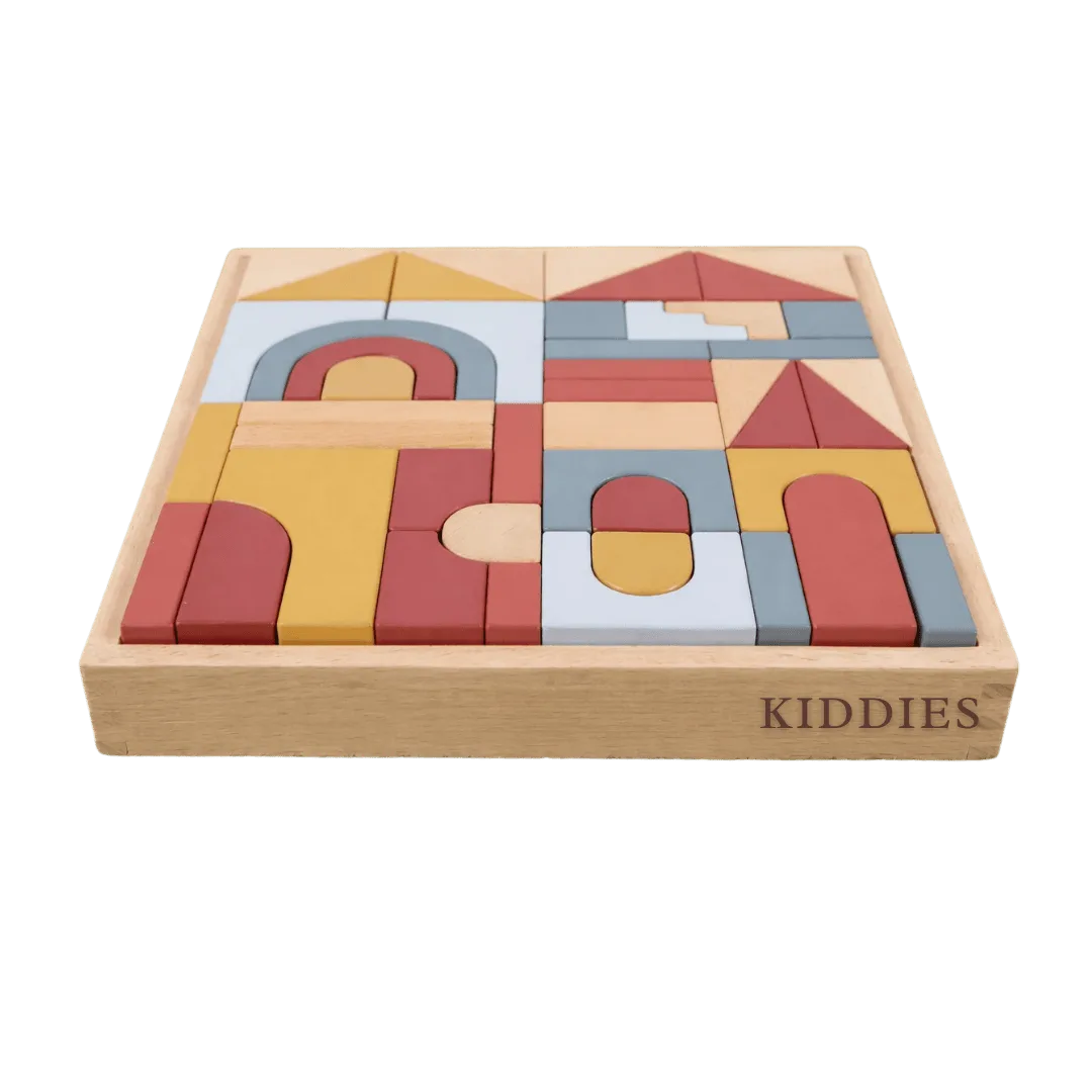 47-Piece Natural Wood Blocks